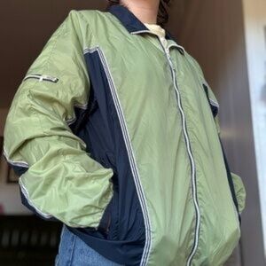 Rebecca Malone Women's Size Large Windbreaker Preppy Spring Nautical